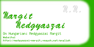 margit medgyaszai business card